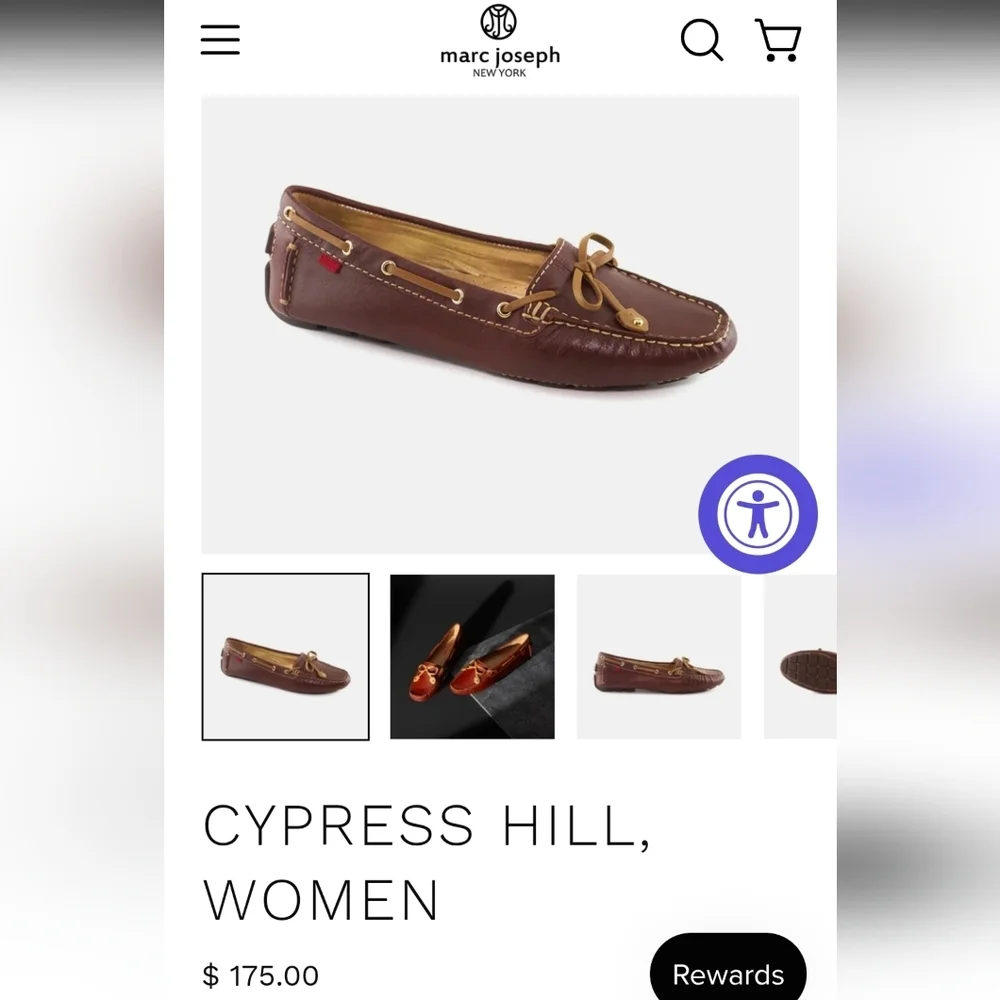Marc Joseph Cypress Hill Tan Leather Loafers size 6